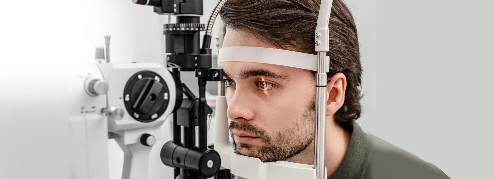 young man during eye exam in Pearsall